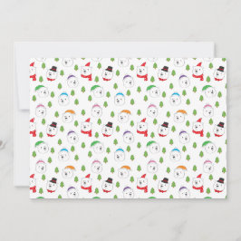 Cartão De Festividades Adorable Polar Bear Head Christmas