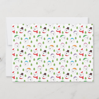 Cartão De Festividades Adorable Polar Bear Head Christmas