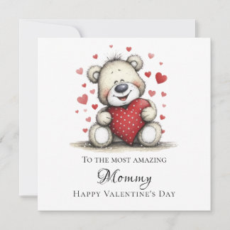 Cartão De Festividades Adorable To the Most Amazing Mommy Teddy Bear