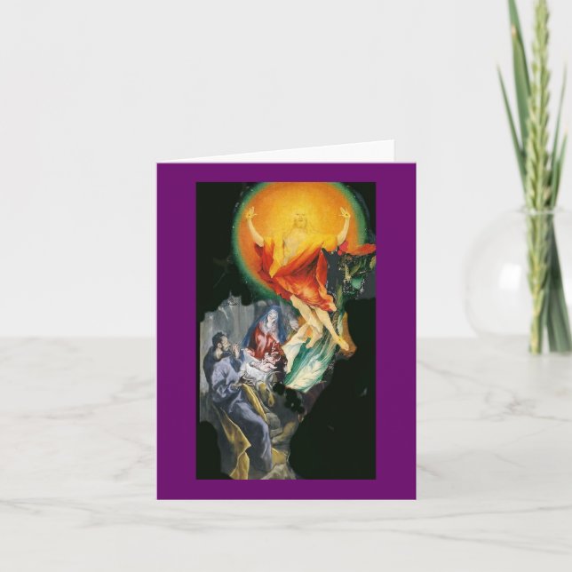 Cartão De Festividades Adoração à colagem da ressurreição (Frente)