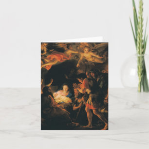 Cartão De Festividades Adoração de anjos de w dos pastores