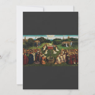 Cartão De Festividades Adoração do Cordeiro Místico de Jan van Eyck Arte