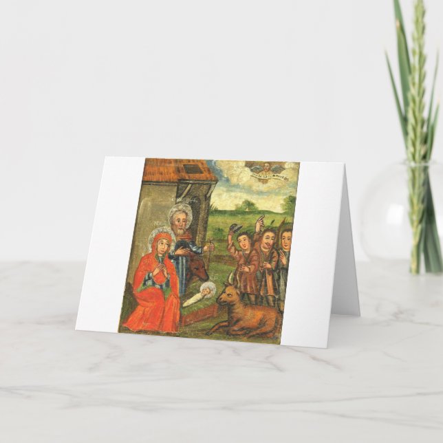 Cartão De Festividades Adoração do ícone ucraniano dos pastores (Frente)