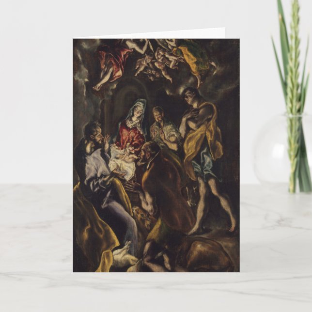 Cartão De Festividades Adoração dos pastores (Frente)