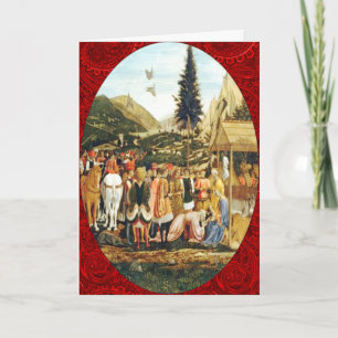Cartão De Festividades Adoration of the Magi Sacred Art Christmas