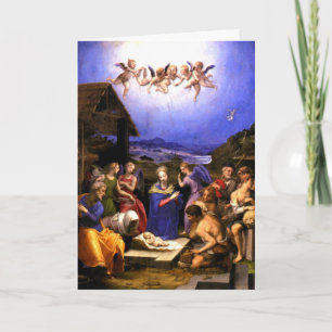 Cartão De Festividades Adoration of the Shepherds - Bronzino - Italian