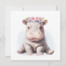 Adorável Bebê Hippopotamus