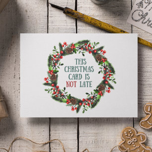 Cartão De Festividades Adorável Erudito Vintage Presente de Natal Atrasad