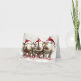 Cartão De Festividades Adorável Três Rinos