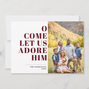 Cartão De Festividades Adore-O Foto Religiosa Moderna