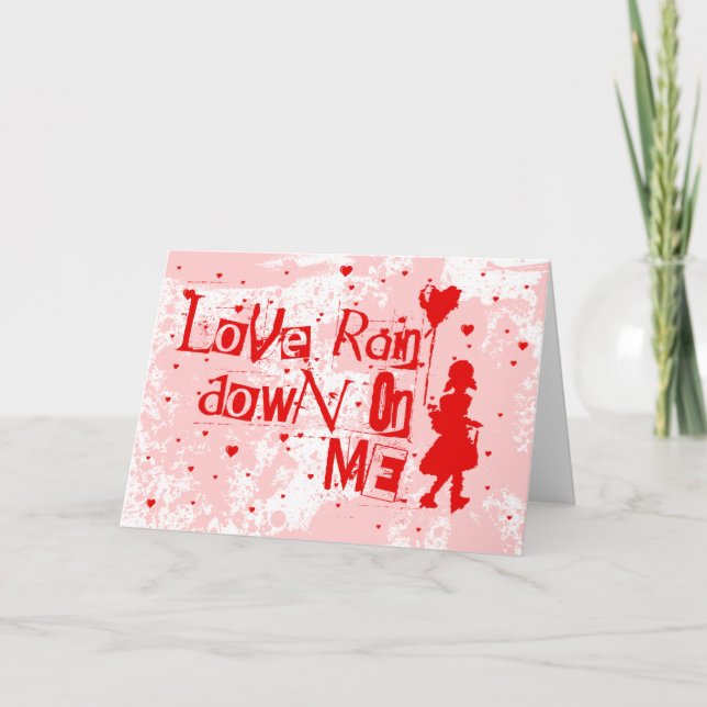 Cartão De Festividades Adorei que chovesse em mim. (Frente)