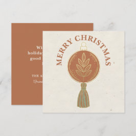 Cartão De Festividades Adorno Simples Boho Natal