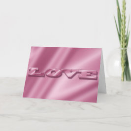 Cartão De Festividades Adoro a textura Rosa da Seda.