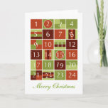 Cartão De Festividades Advento Calendar<br><div class="desc">Advento Calendar</div>