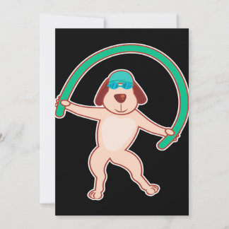 Cartão De Festividades Aeróbios de Água Cão | Presente engraçado