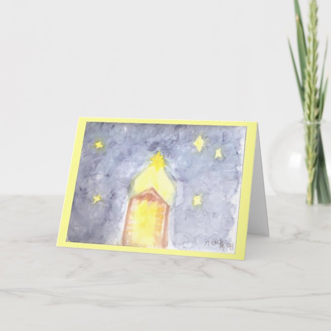 Cartão De Festividades Afastado no comedoiro (Frente)