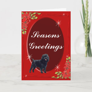 Cartão De Festividades Affenpinscher Seasons Greeting Card