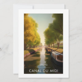 Cartão De Festividades Affiche Canal du midi - France - illustration
