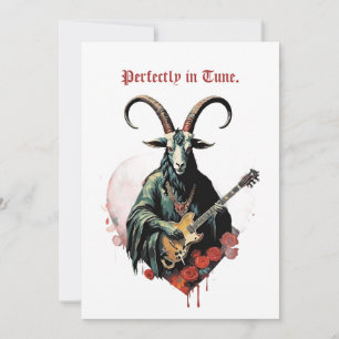 Cartão De Festividades Afinar Guitarra no Dia dos Namorados Gótico Baphom