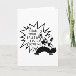 Cartão De Festividades Agarre suas bolas & deixe-as para ir rolar