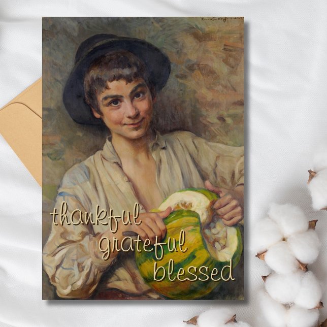 Cartão De Festividades Agradeço ao bom rapaz italiano abençoado com a abe (Criador carregado)