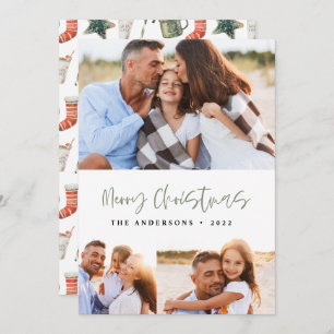 Cartão De Festividades Água biscoito de Natal bebidas doce 3 foto H