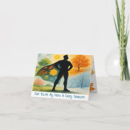 Cartão De Festividades Água-forte de Foto Personalizada Quatro Estações D