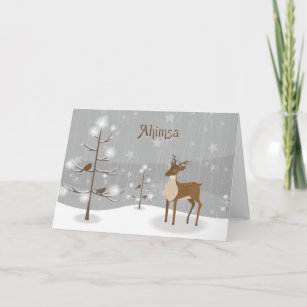 Cartão De Festividades Ahimsa Holiday Reindeer