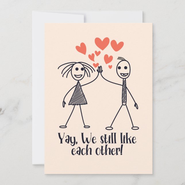 Cartão De Festividades Ainda gostamos um do outro (Frente)