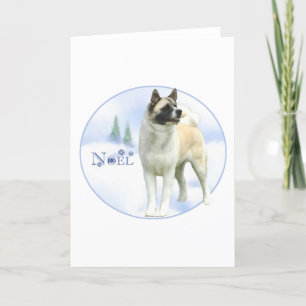 Cartão De Festividades Akita Noel Card