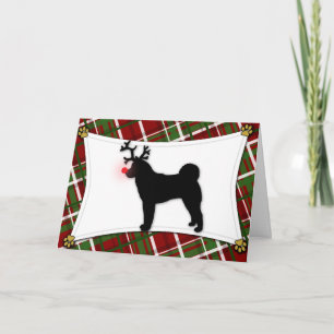 Cartão De Festividades Akita Reindeer Christmas Card