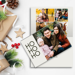 Cartão De Festividades Alabaster White "HO HO HO"