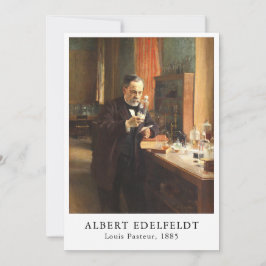 Cartão De Festividades Albert Edelfeldt — Louis Pasteur (1885)