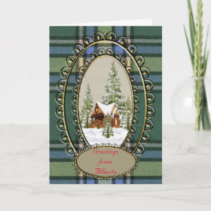 Cartão De Festividades Alberta Original Provincial Tartan