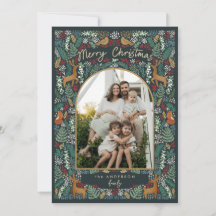 Álbum de Fotos de Natal em Aquarela Rústica