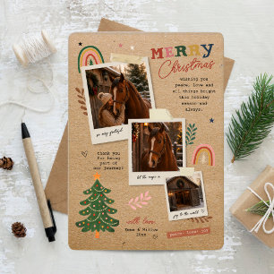 Cartão De Festividades Álbum de Recortes Equestre Aconchegante Foto de Na
