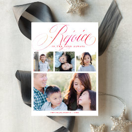 Cartão De Festividades Alegra-Se No Senhor Sempre Religioso | Natal