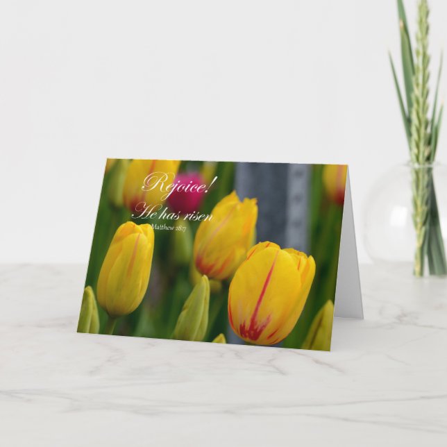 Cartão De Festividades Alegra-te! Ele tem Risen (Frente)