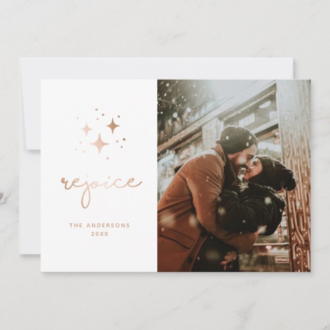 Cartão De Festividades Alegra-te. Foto do roteiro religioso Dourado Hol (Frente)