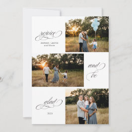 Cartão De Festividades Alegrai-vos e exultai projeto de três fotos