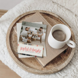 Cartão De Festividades Alegre & Brilhante Foto de Plaid de Inverno Aconch