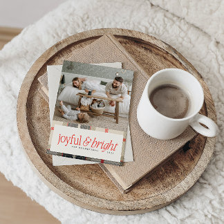 Cartão De Festividades Alegre & Brilhante Foto Xadrez de Inverno Aconcheg