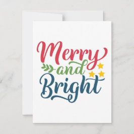 Cartão De Festividades Alegre e Brilhante 