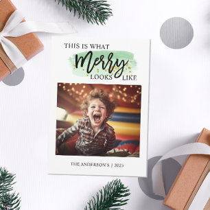 Cartão De Festividades Alegre Natal Colorido Foto