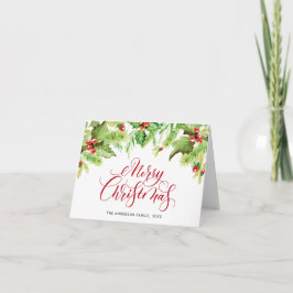 Cartão De Festividades Alegre Saudação de Natal Visco Fruta do Visco H