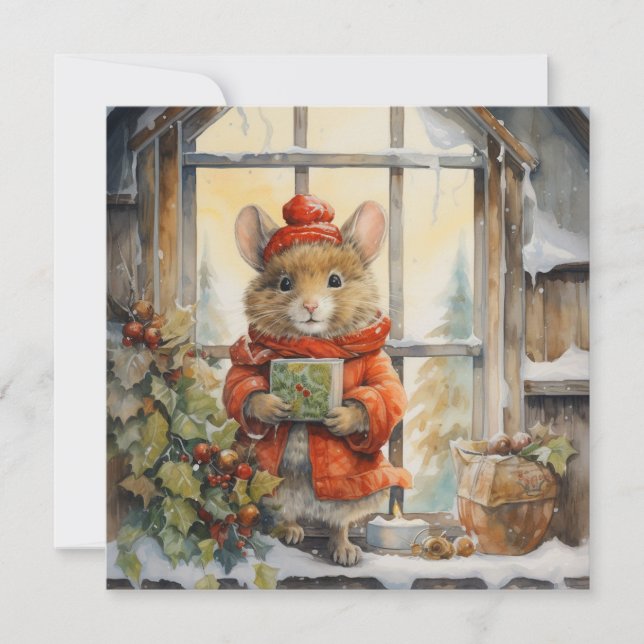 Cartão De Festividades Alegres Canções: Saudações de Fim de Ano (Frente)