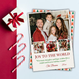Cartão De Festividades Alegria ao mundo moderno foto de família 4 fofo si