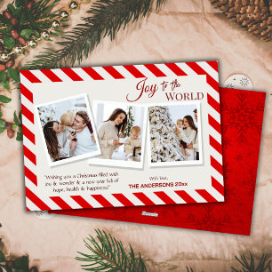 Cartão De Festividades Alegria ao mundo moderno fotos de família 3 fofas