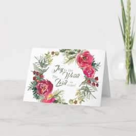 Cartão De Festividades Alegria ao mundo O Senhor vem, Natal