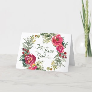 Cartão De Festividades Alegria ao mundo O Senhor vem, Natal